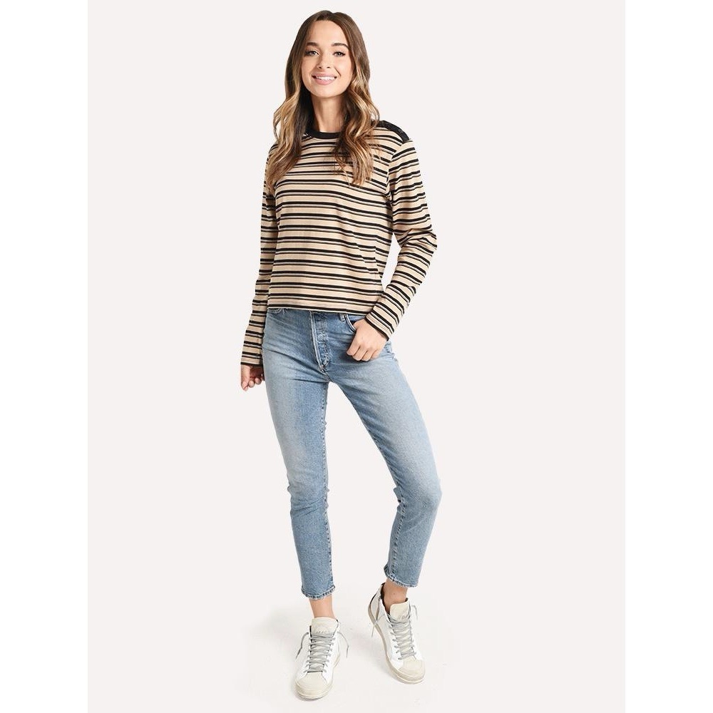 ATM Stripe Pima Cotton Long Sleeve Boy Tee - Picture 4 of 10